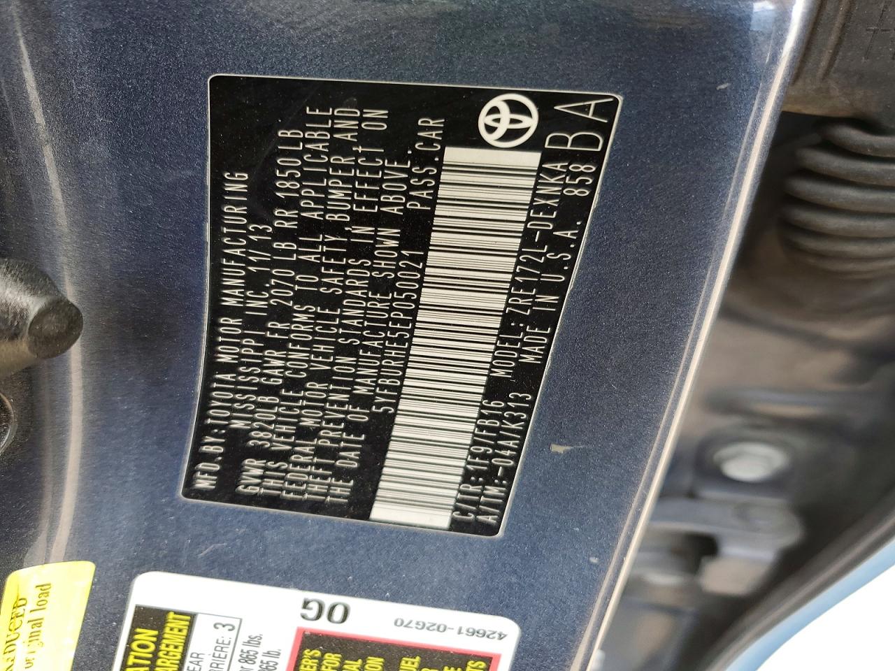 2014 TOYOTA COROLLA L photo 23