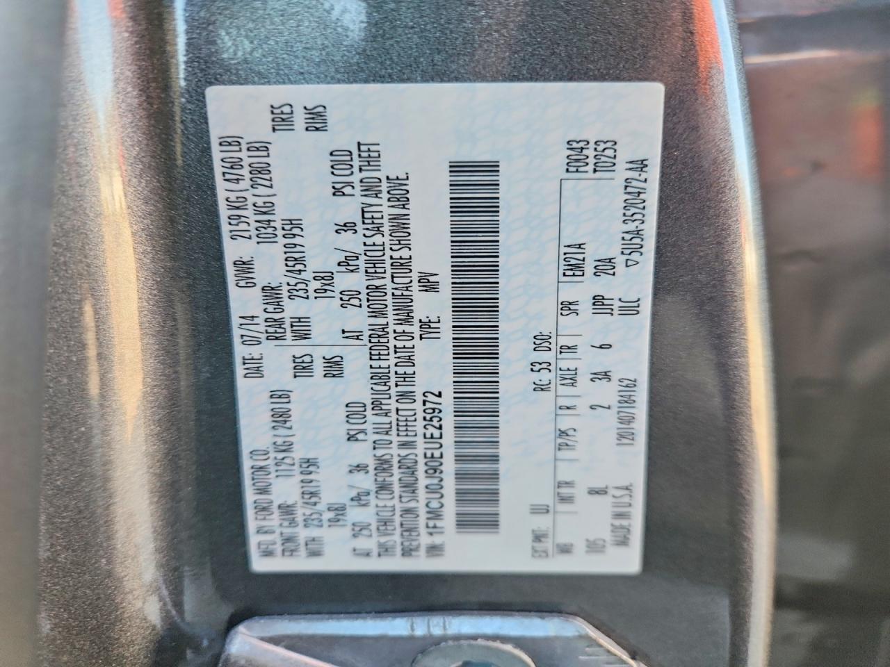 2014 FORD ESCAPE TITANIUM photo 12