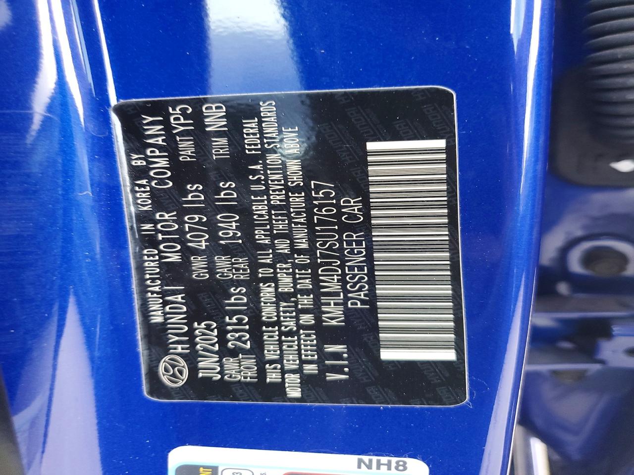 2025 HYUNDAI ELANTRA BLUE photo 13