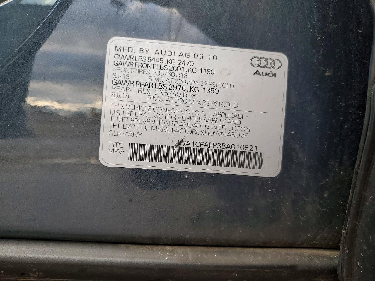 2011 AUDI Q5 PREMIUM photo 14