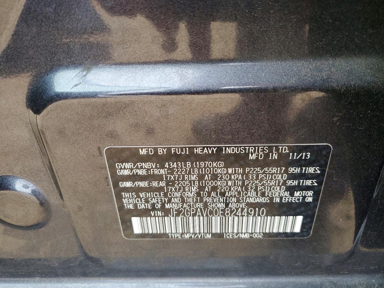 2014 SUBARU XV CROSSTREK 2.0 PREMIUM photo 14