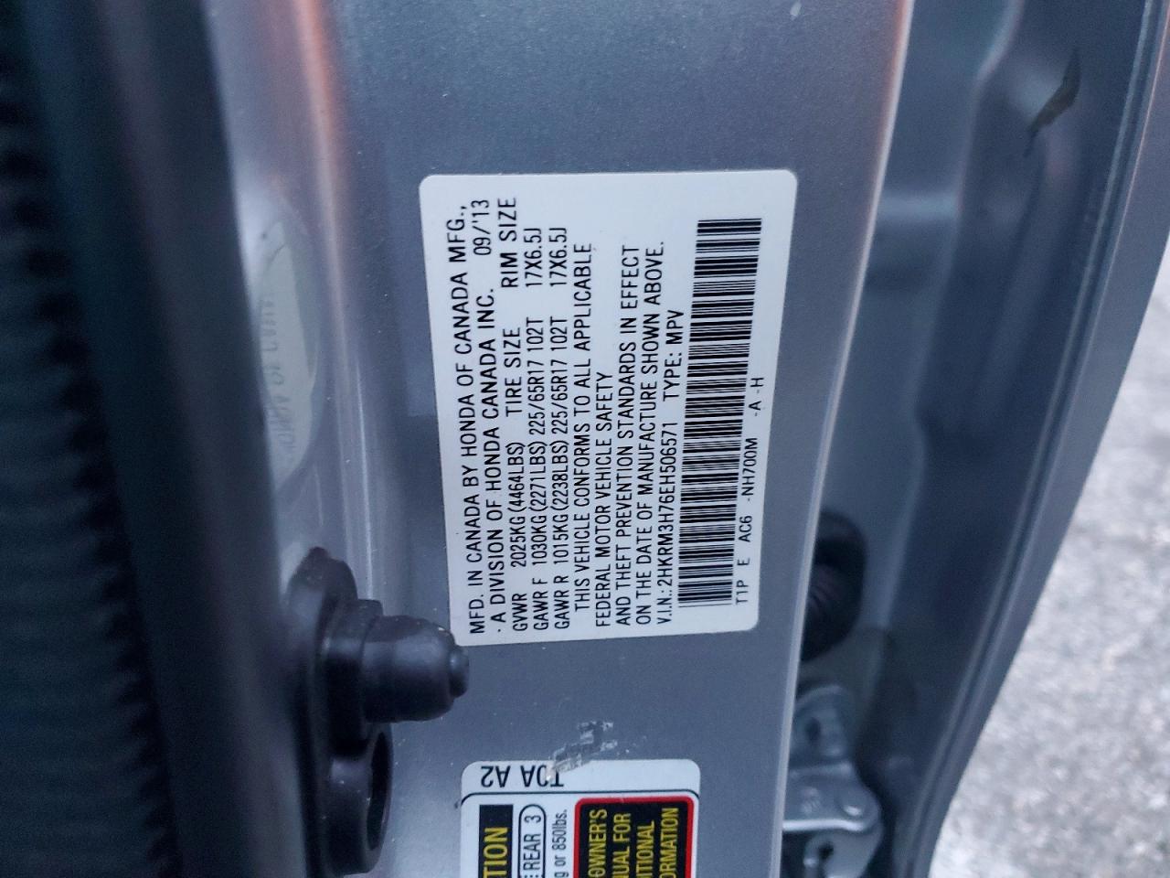 2014 HONDA CR-V EXL photo 13