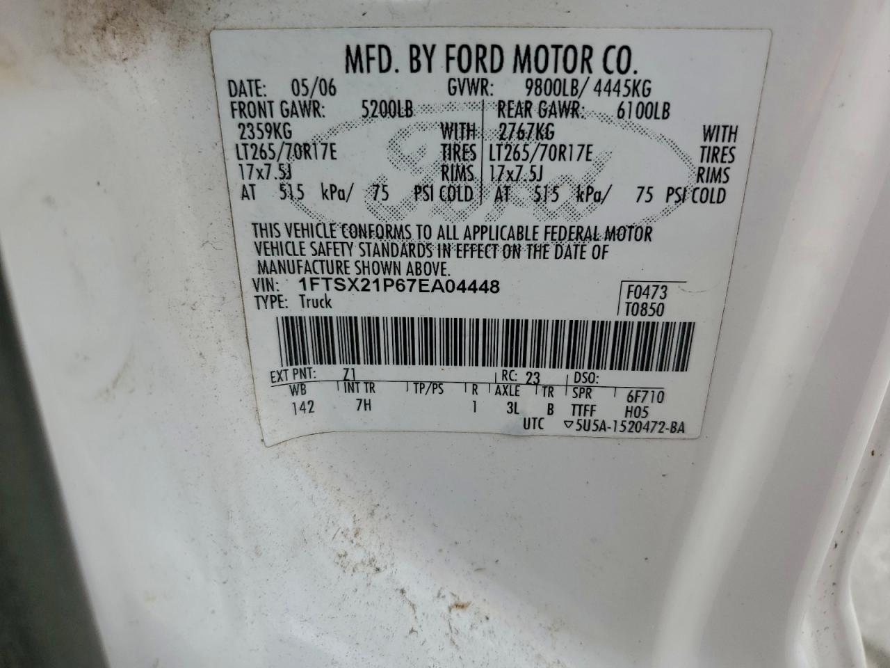 2007 FORD F250 SUPER DUTY photo 37