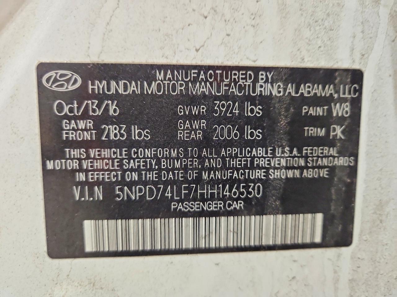 2017 HYUNDAI ELANTRA SE photo 13