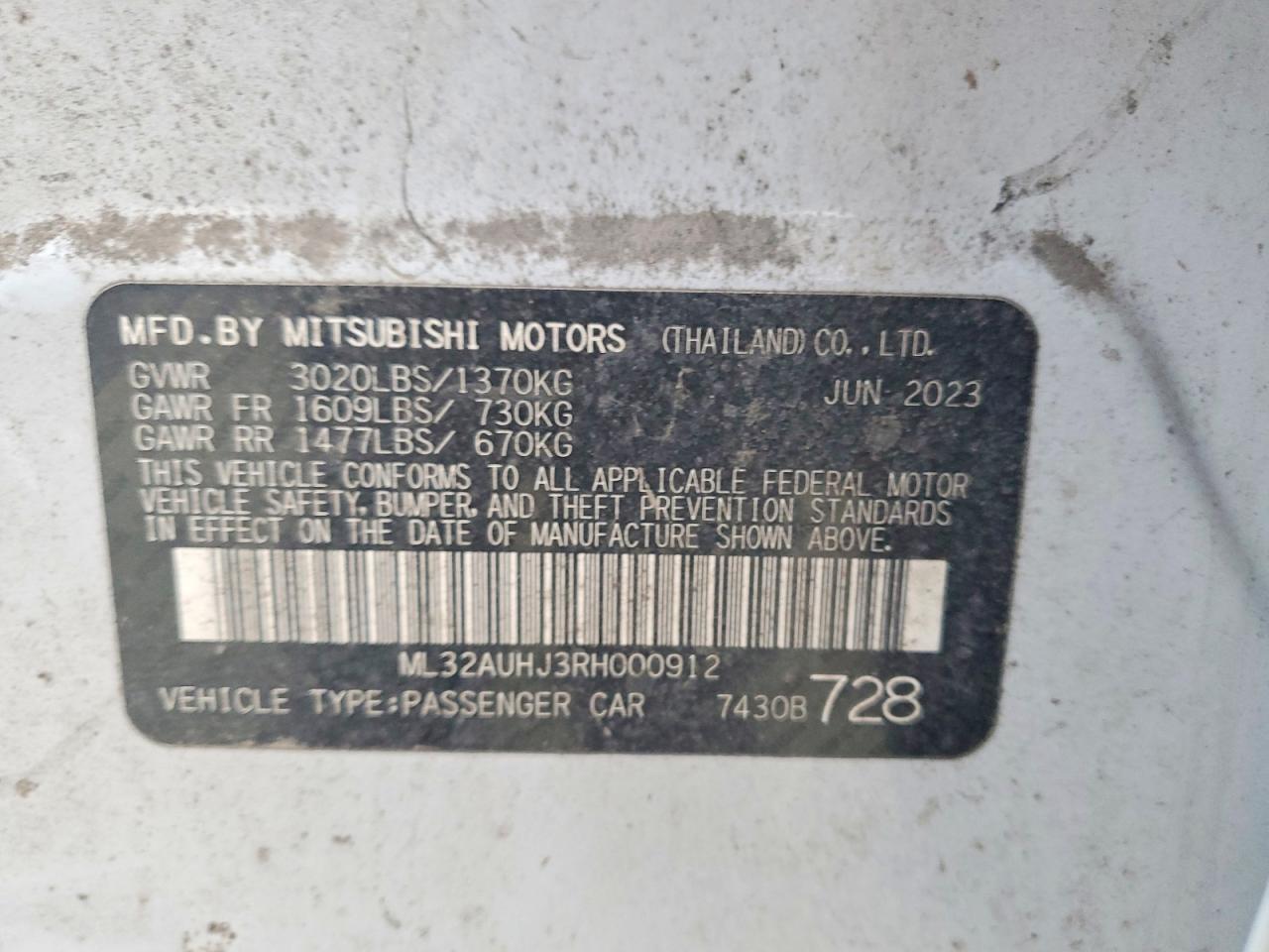 2024 MITSUBISHI MIRAGE ES photo 12