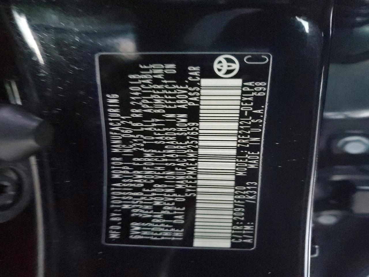 2021 TOYOTA COROLLA LE photo 13