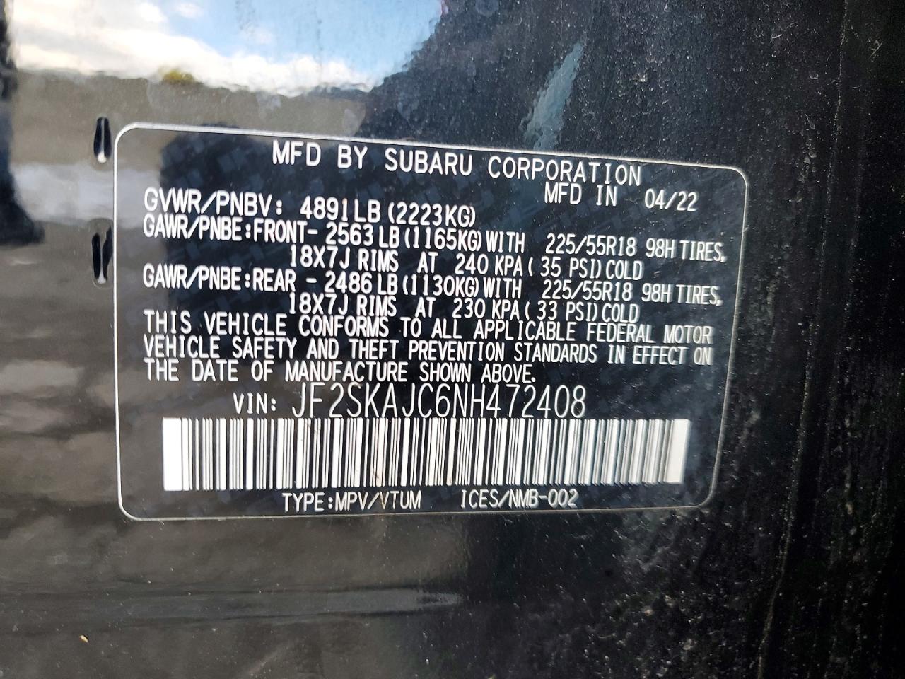 2022 SUBARU FORESTER SPORT photo 37