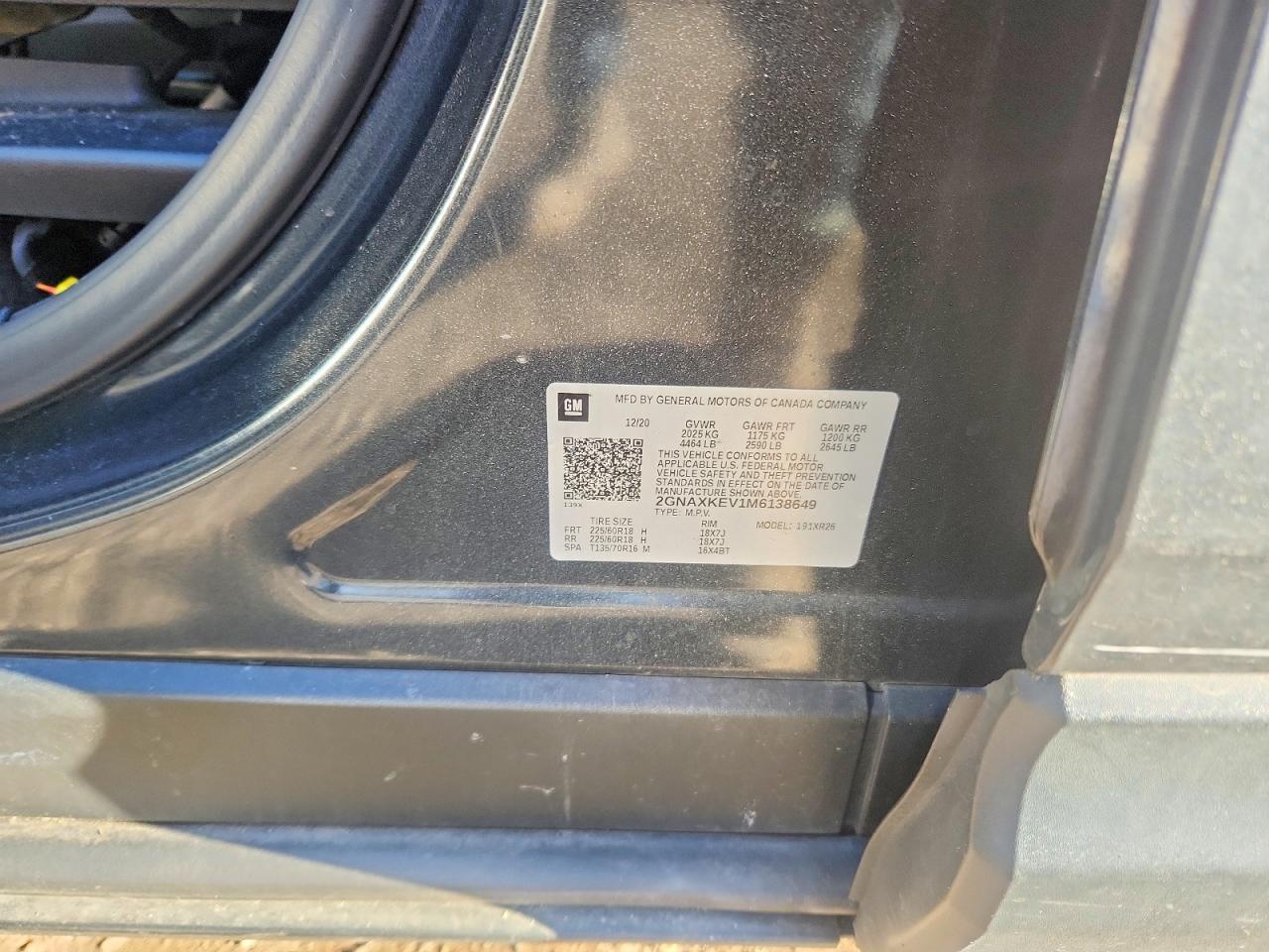 2021 CHEVROLET EQUINOX LT photo 13