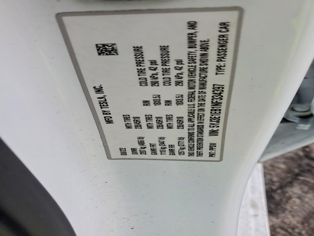 2022 TESLA MODEL 3 photo 12