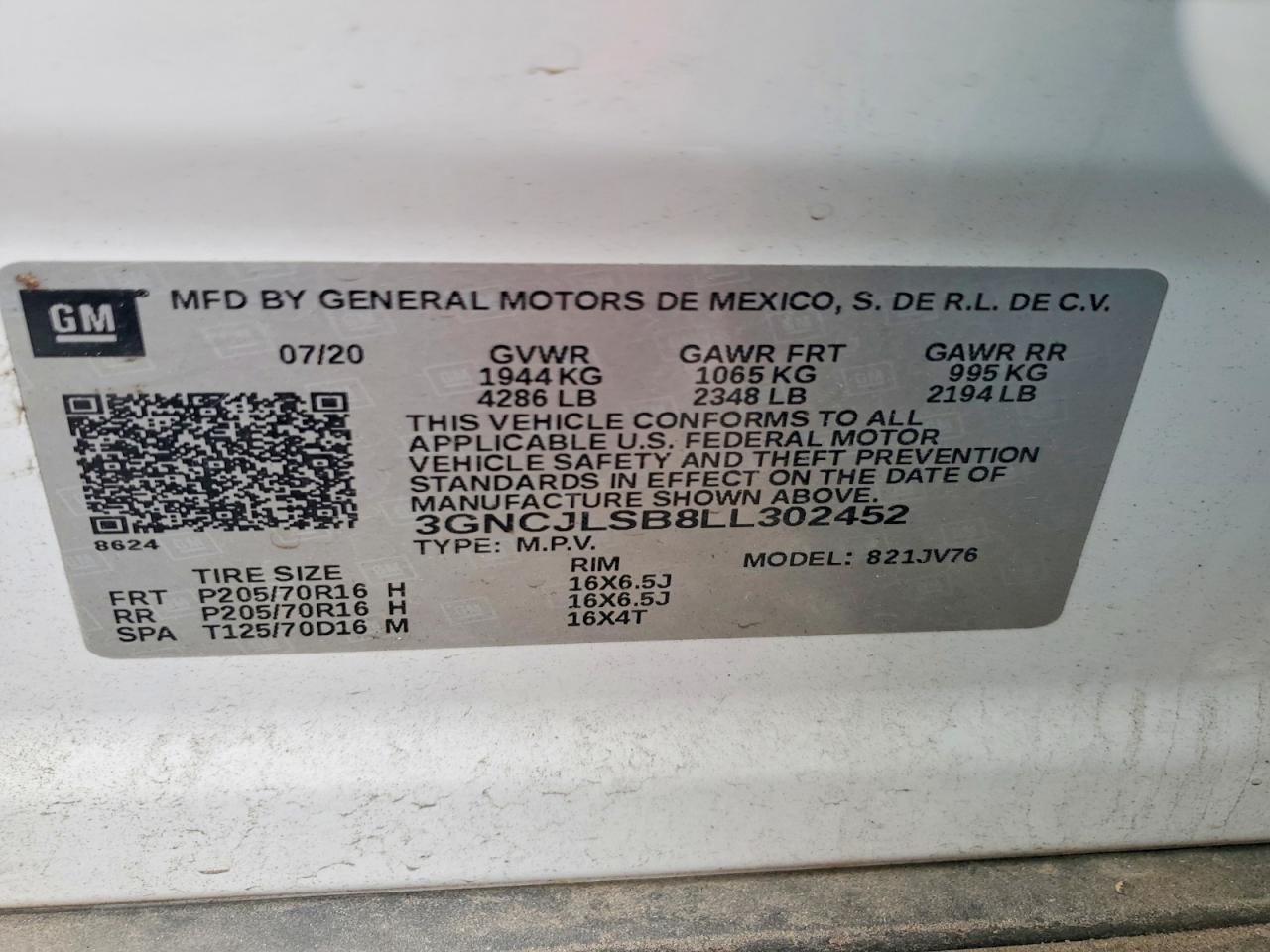 2020 CHEVROLET TRAX 1LT photo 13