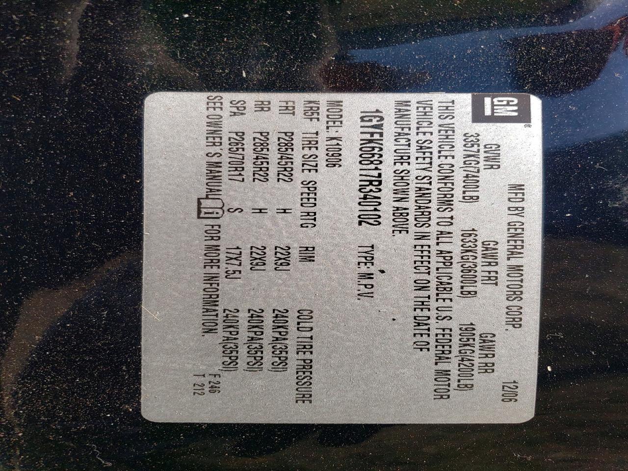 2007 CADILLAC ESCALADE ESV photo 13