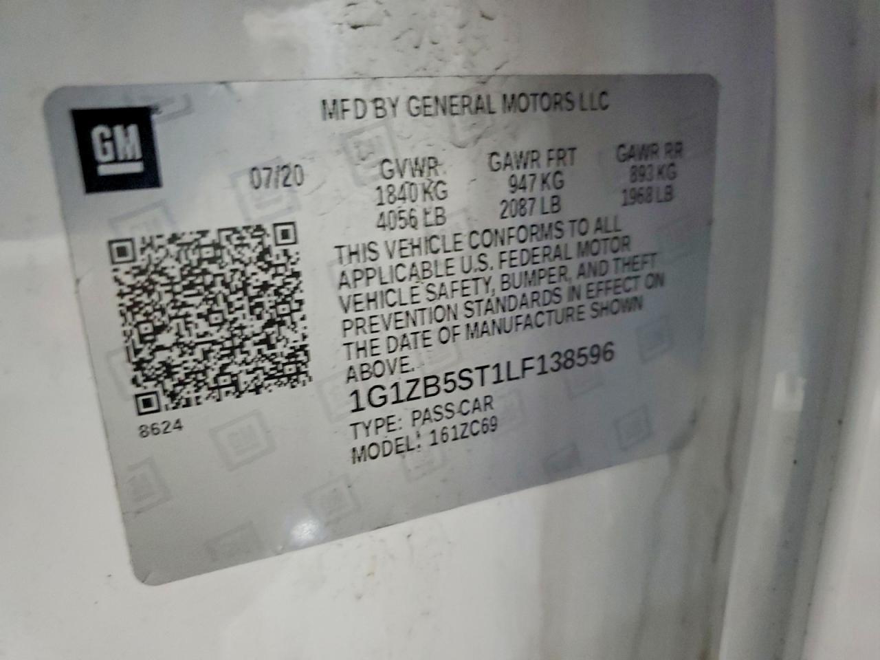 2020 CHEVROLET MALIBU LS photo 12