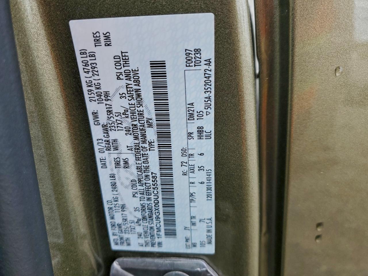 2013 FORD ESCAPE SE photo 13
