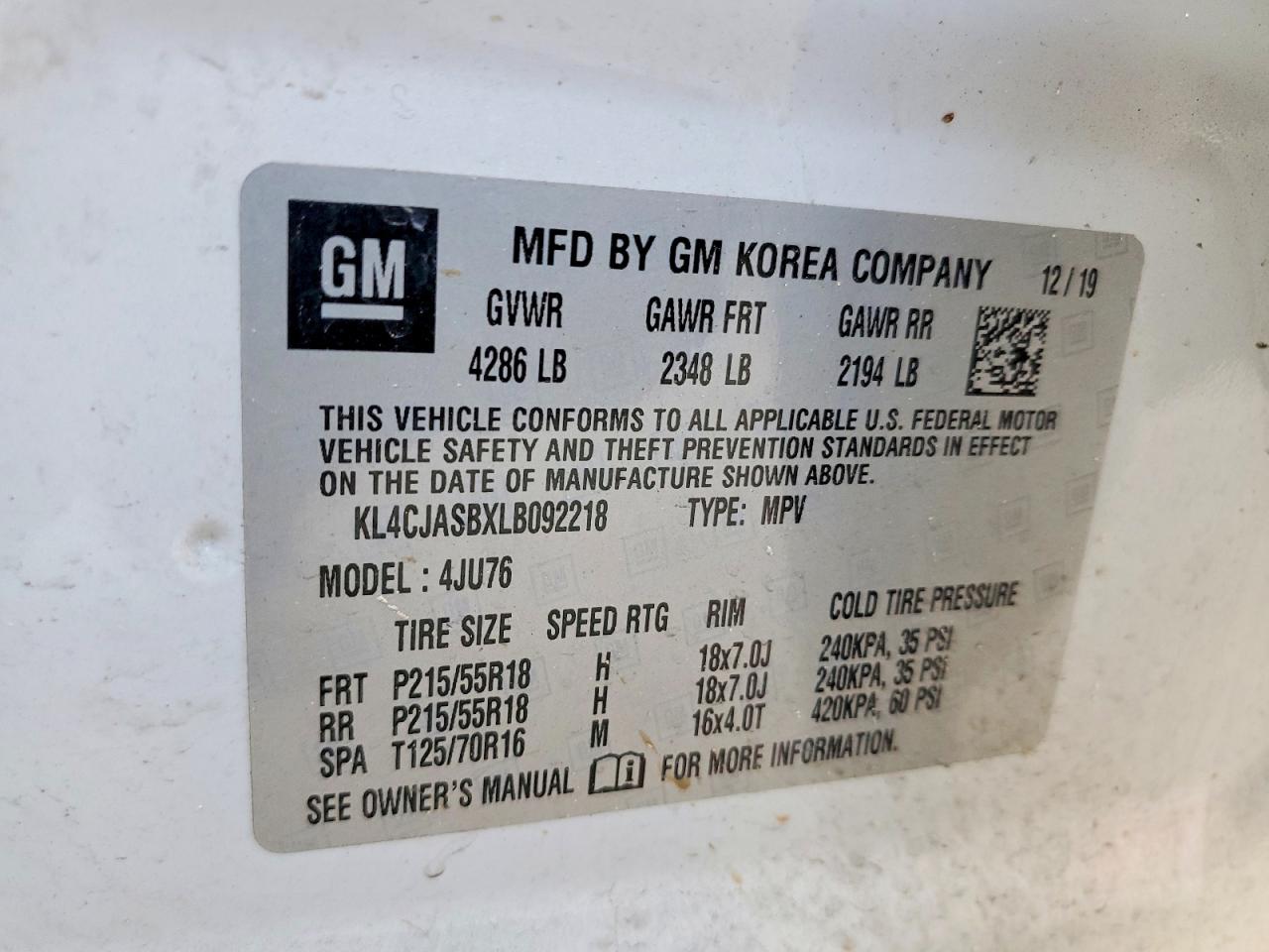 2020 BUICK ENCORE PREFERRED photo 13
