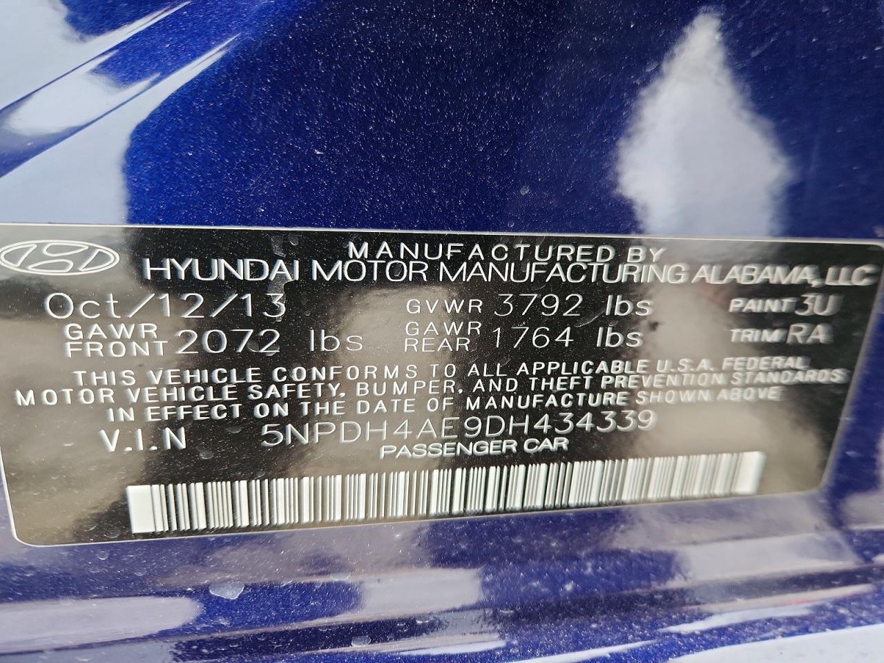 2013 HYUNDAI ELANTRA GLS photo 34