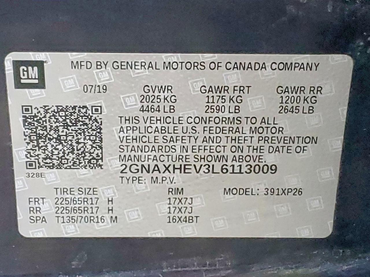 2020 CHEVROLET EQUINOX LS photo 14