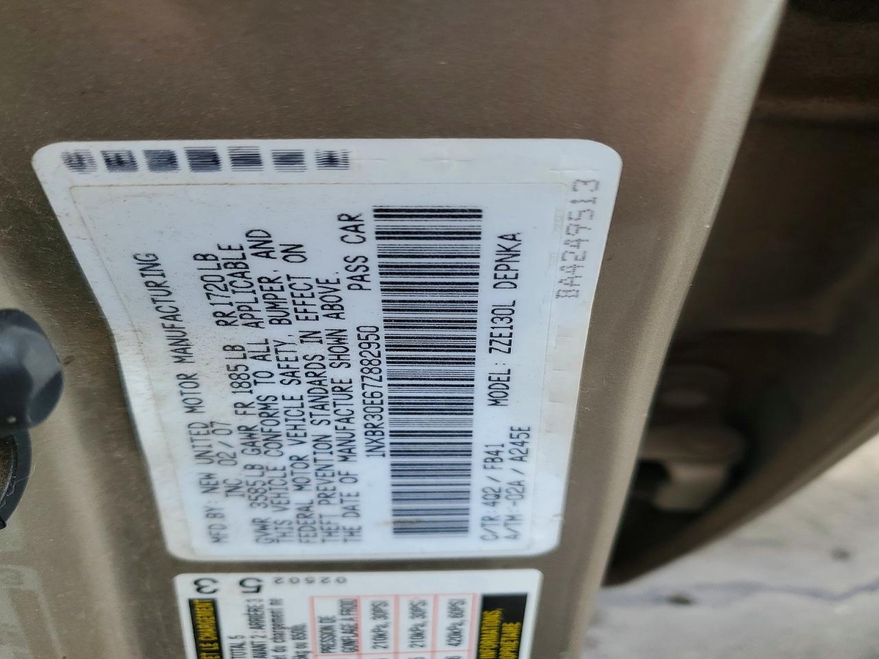 2007 TOYOTA COROLLA CE photo 12