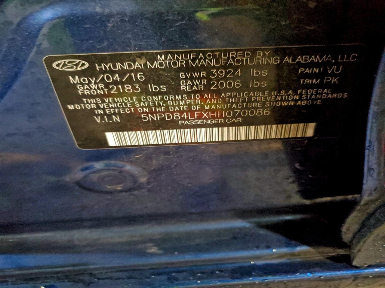 2017 HYUNDAI ELANTRA SE photo 12