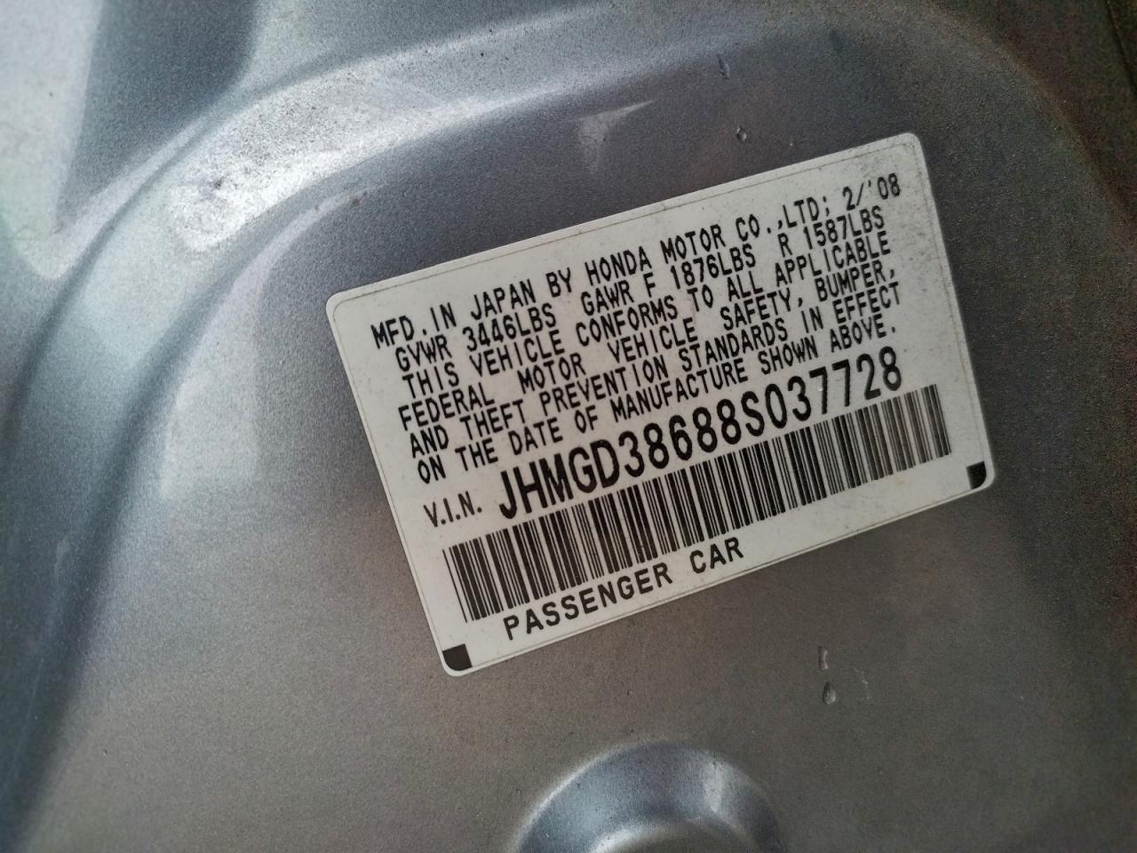2008 HONDA FIT SPORT photo 12