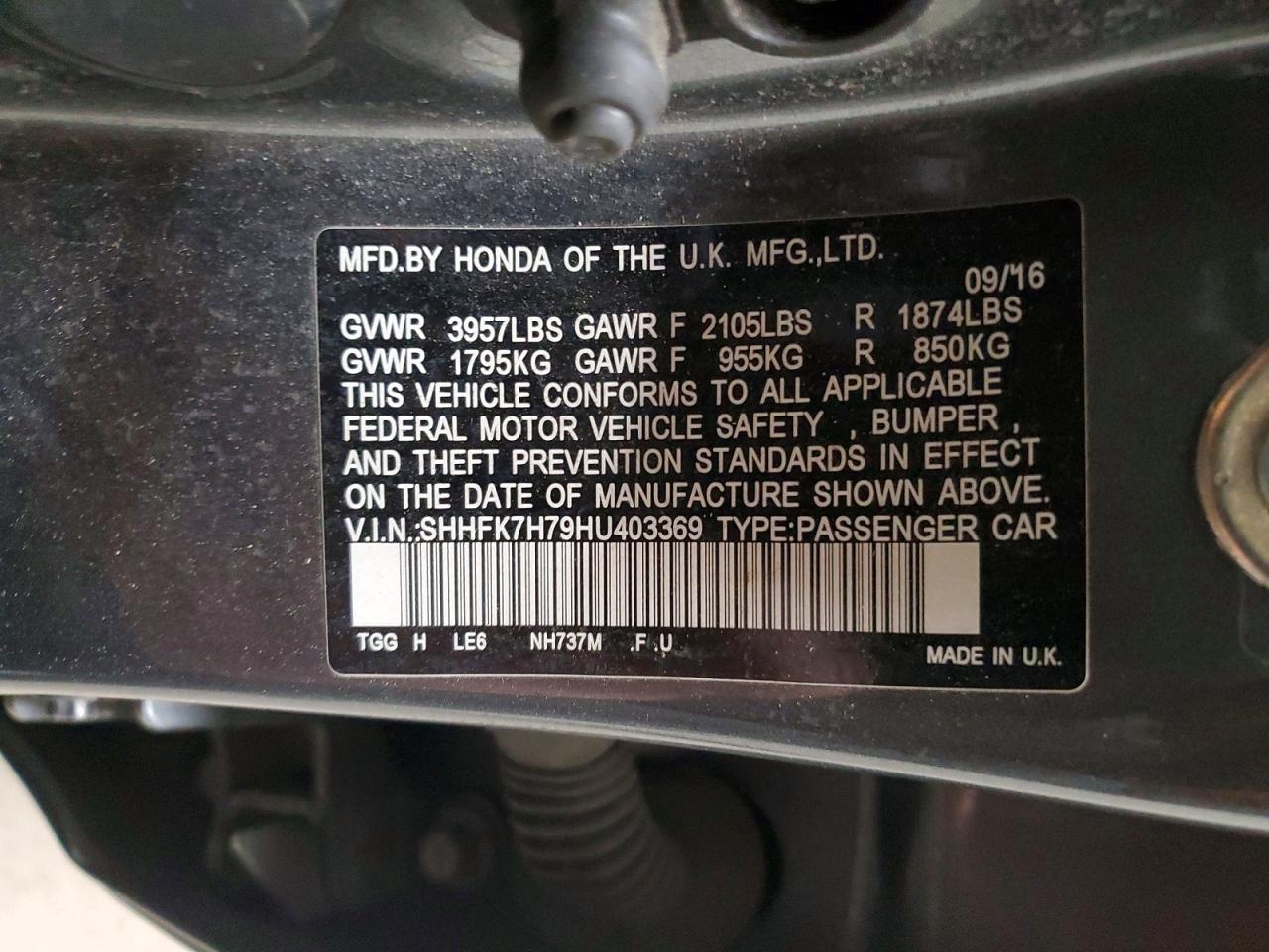 2017 HONDA CIVIC EXL photo 25