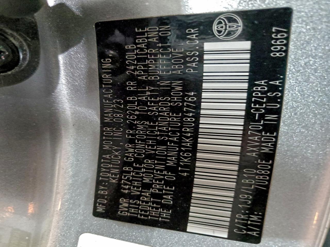2024 TOYOTA CAMRY XSE photo 12