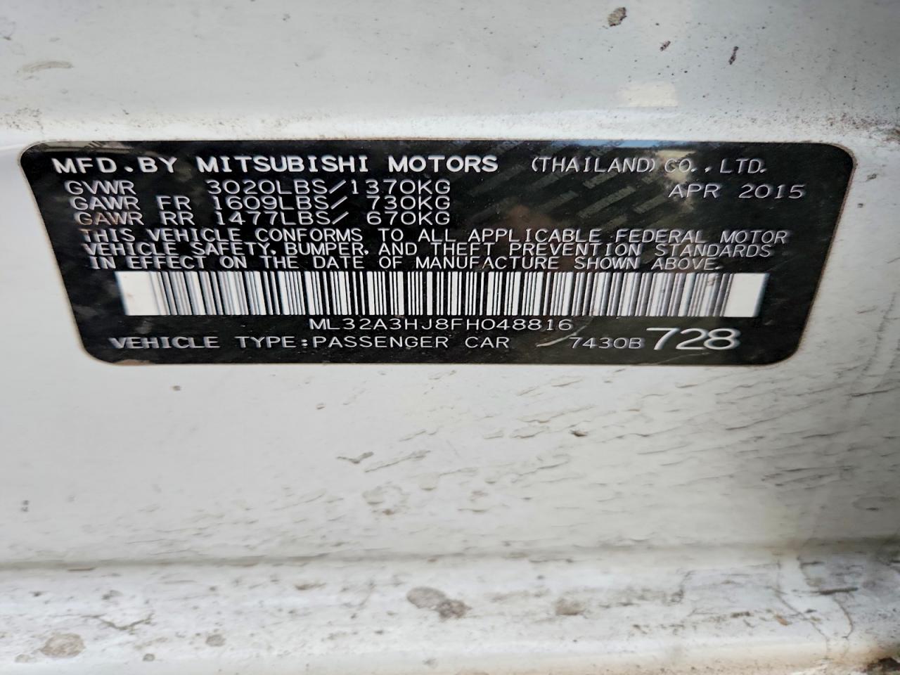 2015 MITSUBISHI MIRAGE DE photo 23