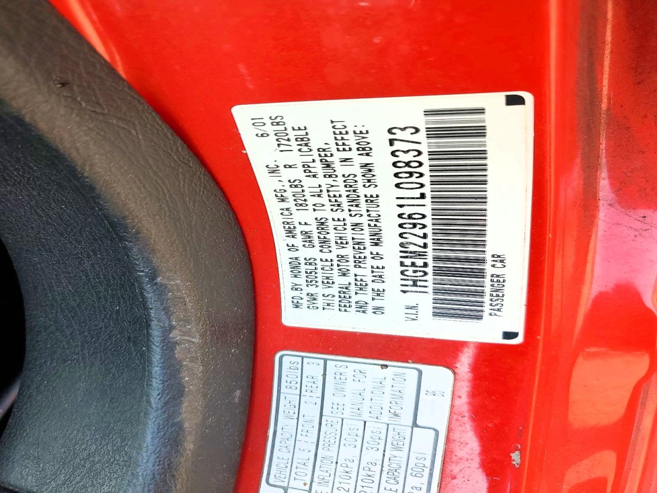2001 HONDA CIVIC SI photo 23