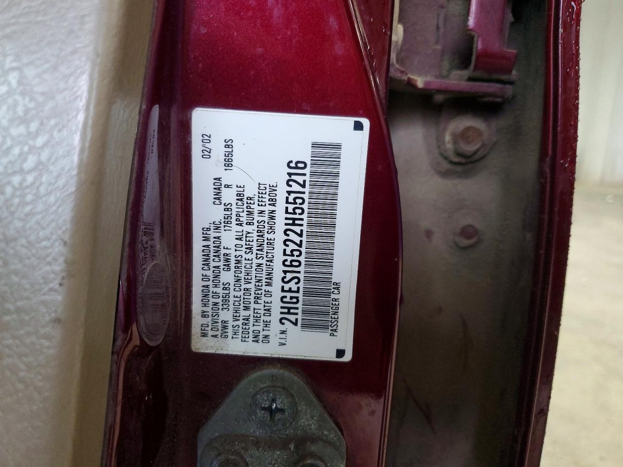 2002 HONDA CIVIC LX photo 34