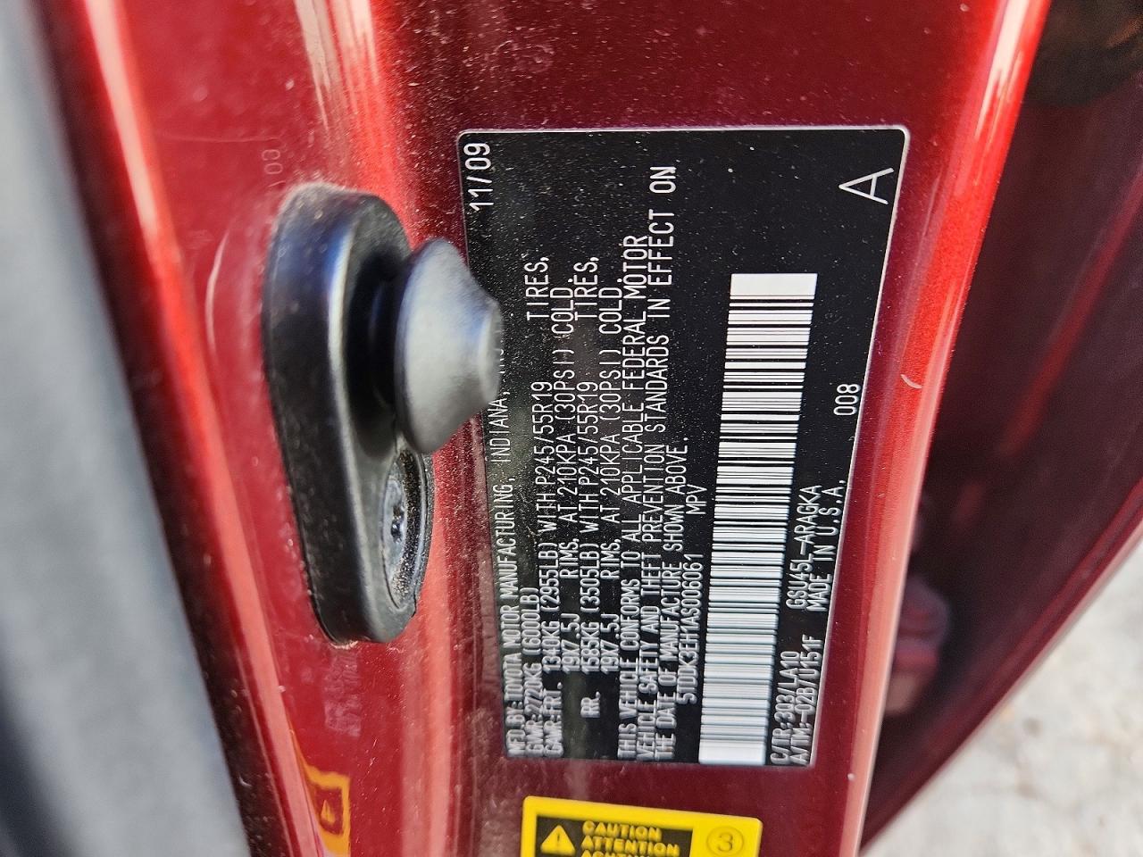 2010 TOYOTA HIGHLANDER LIMITED photo 37