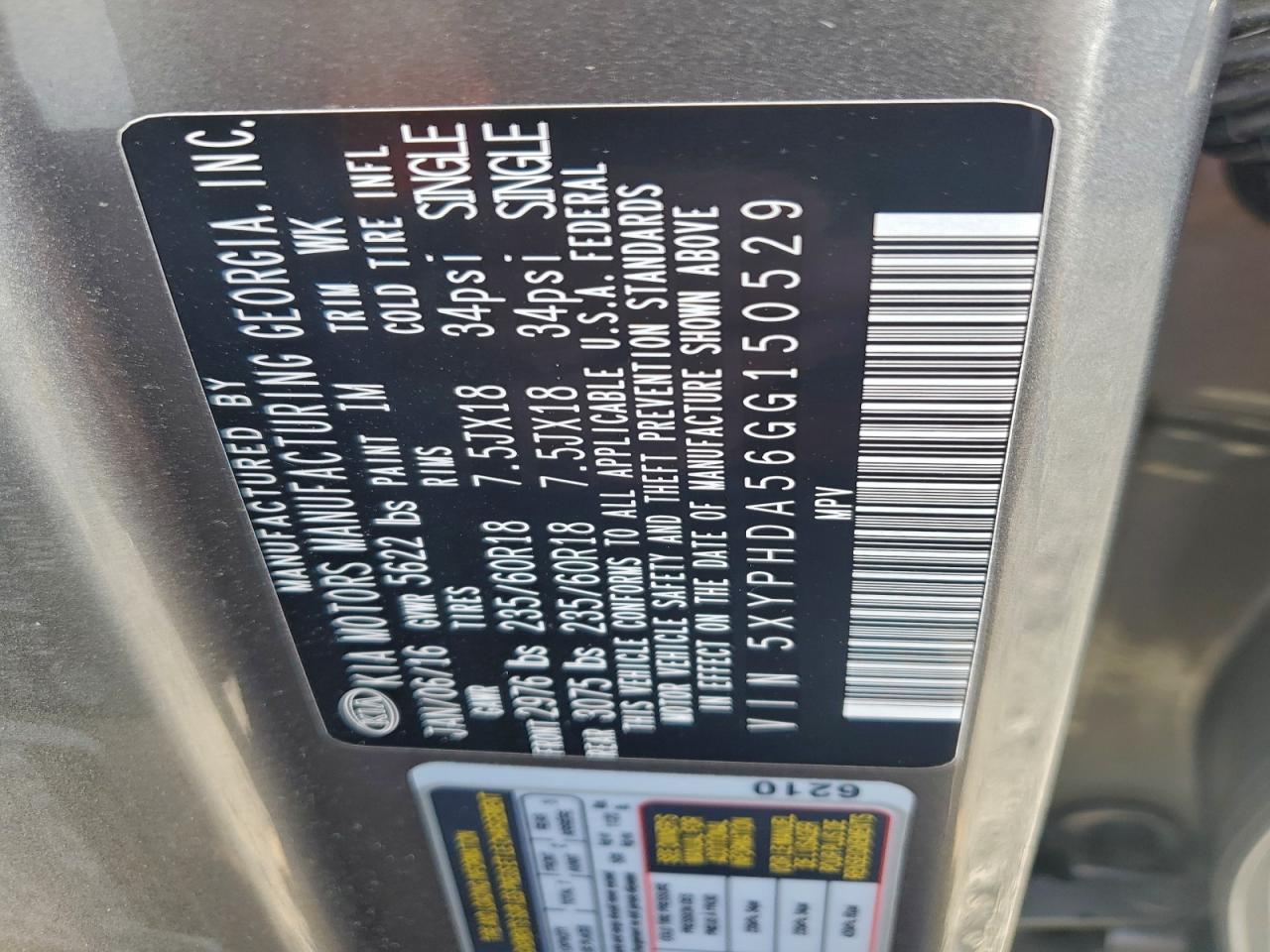 2016 KIA SORENTO EX photo 13