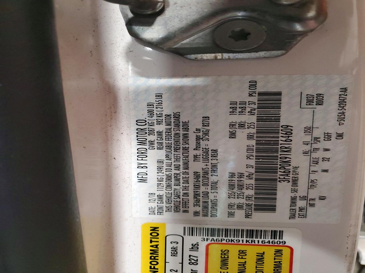 2019 FORD FUSION TITANIUM photo 23