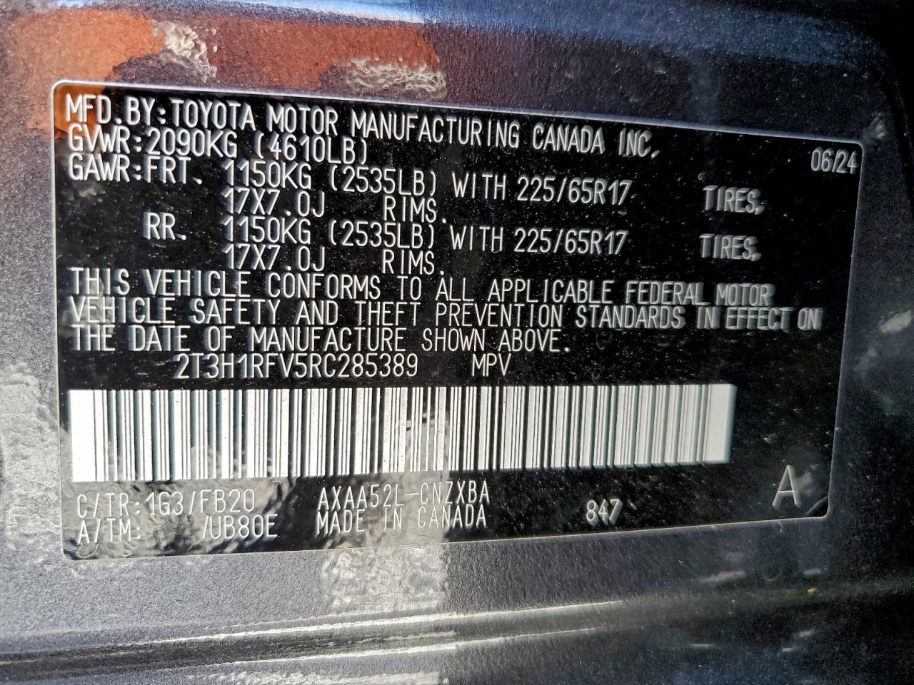2024 TOYOTA RAV4 LE photo 13