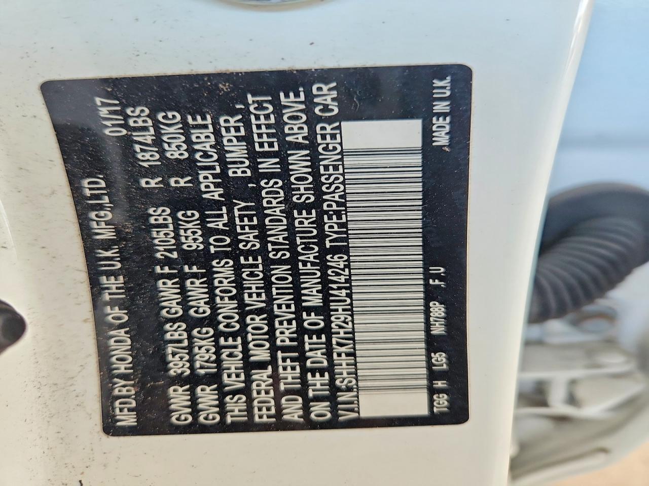 2017 HONDA CIVIC LX photo 12