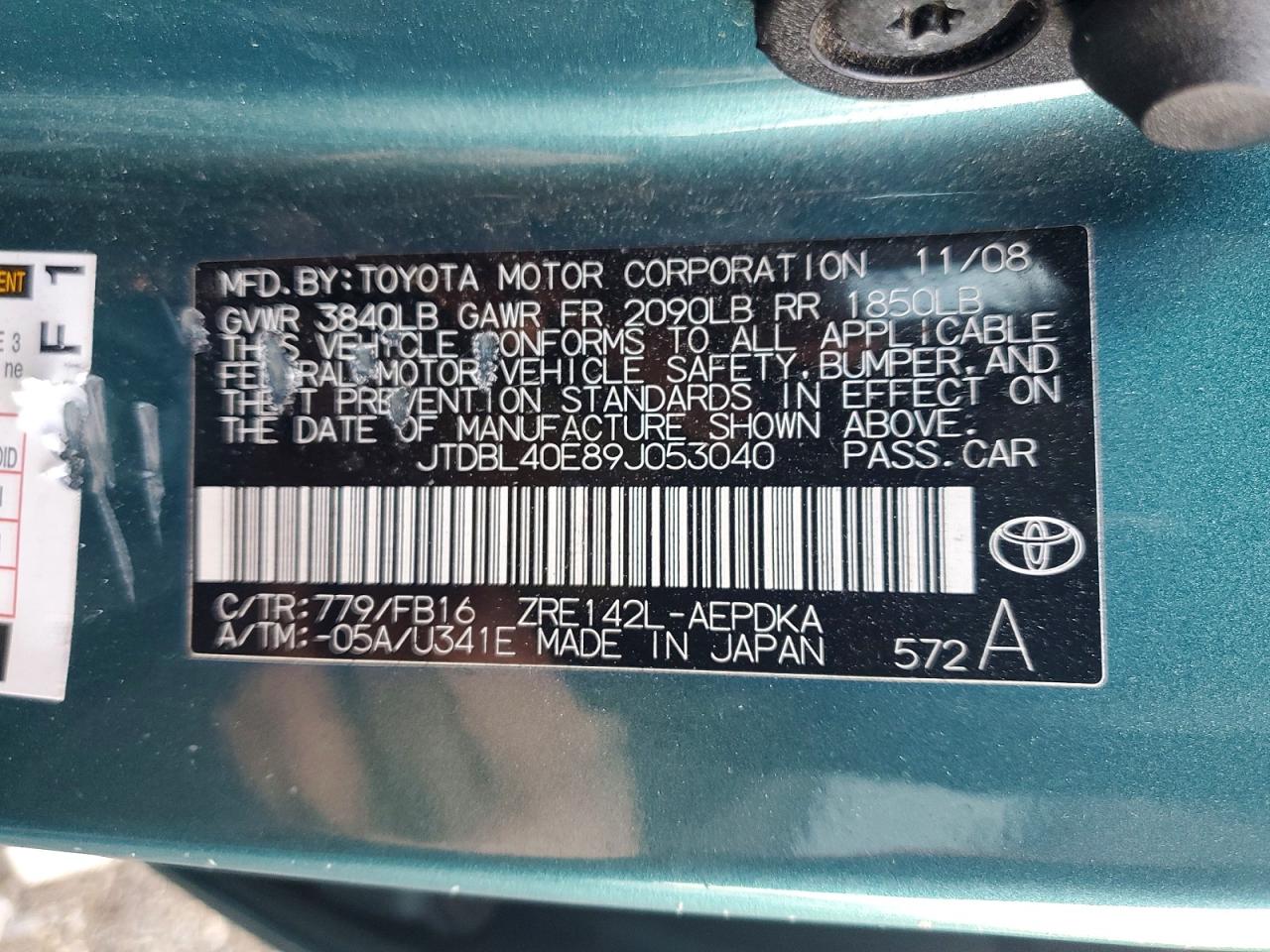 2009 TOYOTA COROLLA BASE photo 23