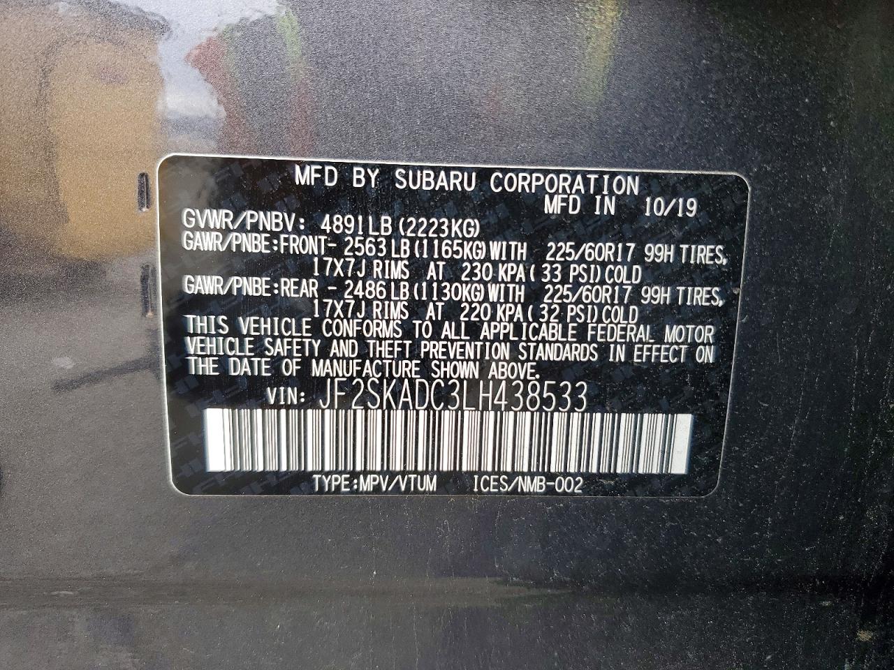 2020 SUBARU FORESTER photo 12