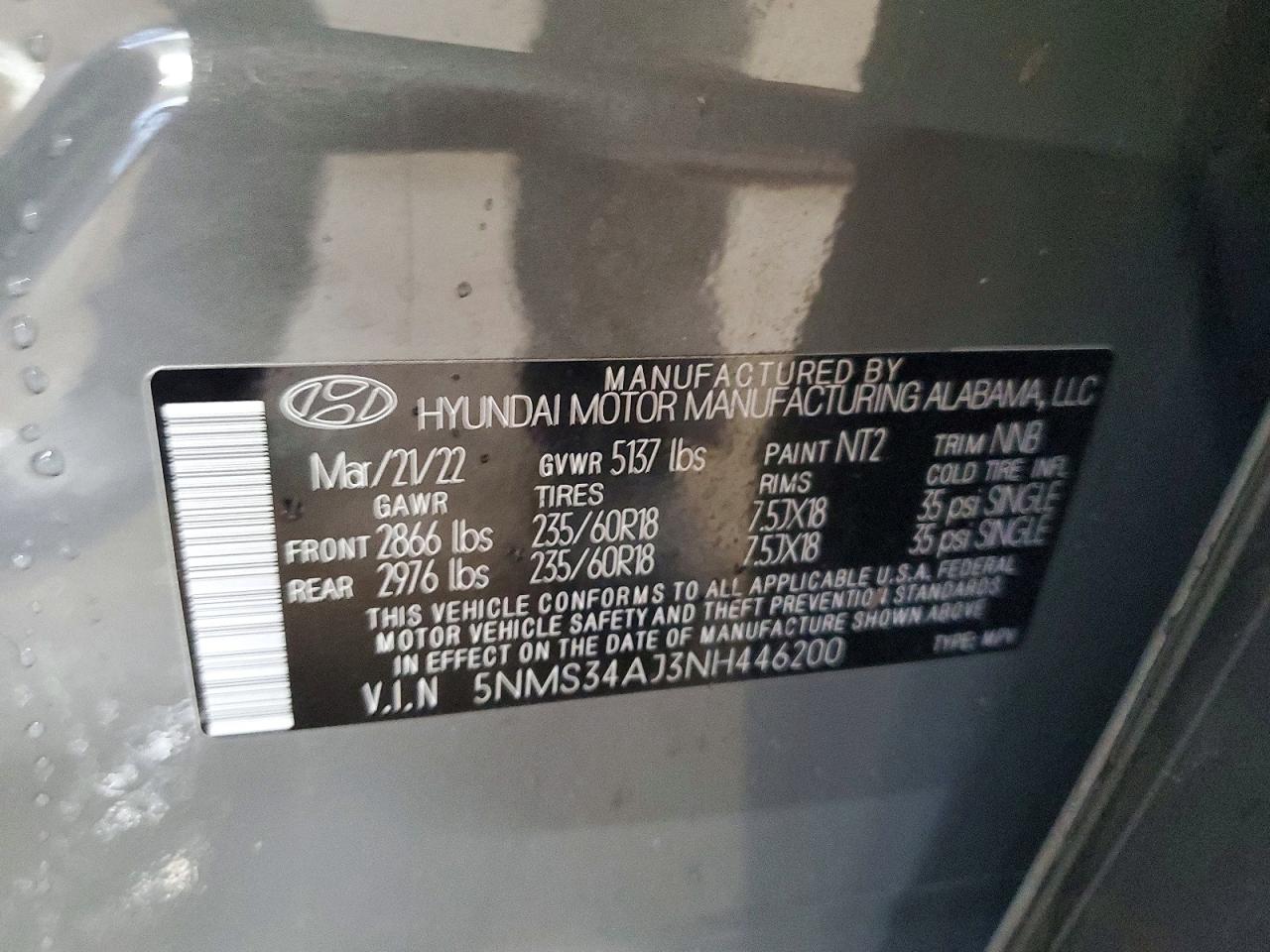 2022 HYUNDAI SANTA FE SEL photo 14