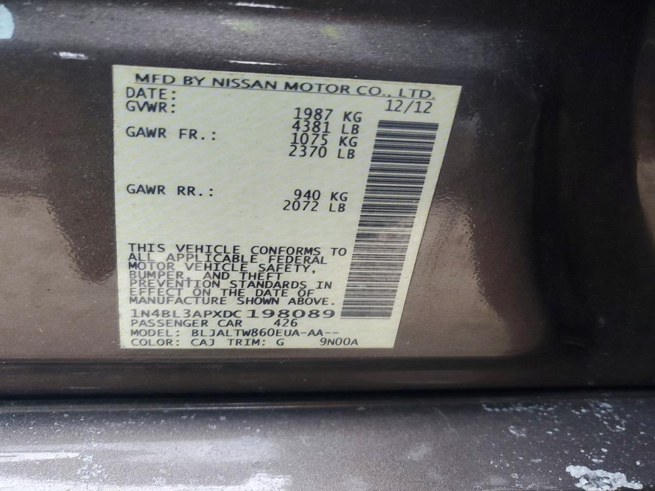 2013 NISSAN ALTIMA 3.5S photo 13