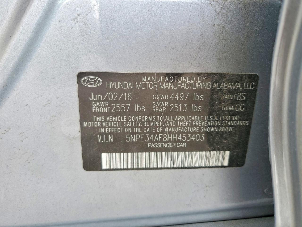2017 HYUNDAI SONATA SPORT photo 13