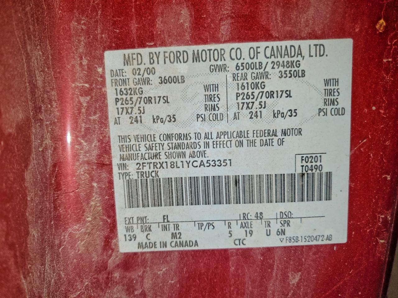 2000 FORD F150 photo 12