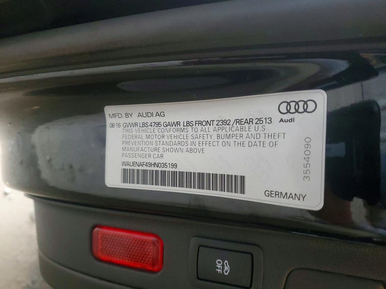 2017 AUDI A4 PREMIUM PLUS photo 12