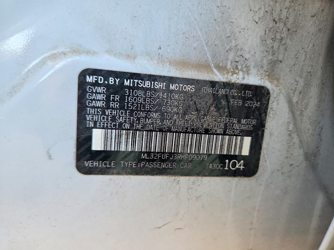 2024 MITSUBISHI MIRAGE G4 ES photo 12