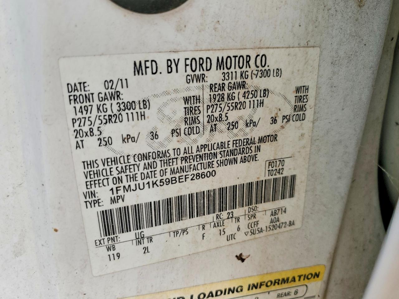 2011 FORD EXPEDITION LIMITED photo 37