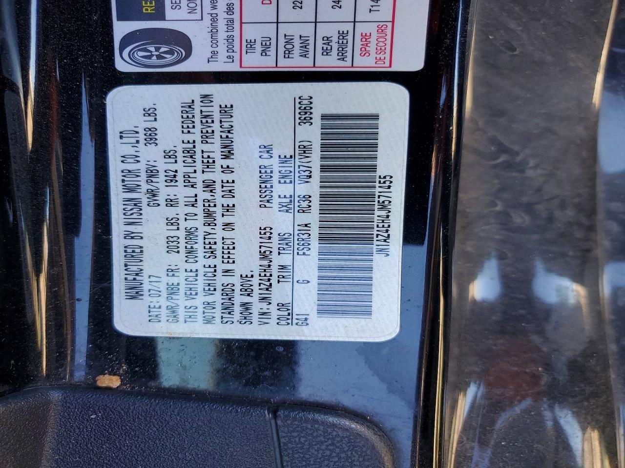 2018 NISSAN 370Z BASE photo 13