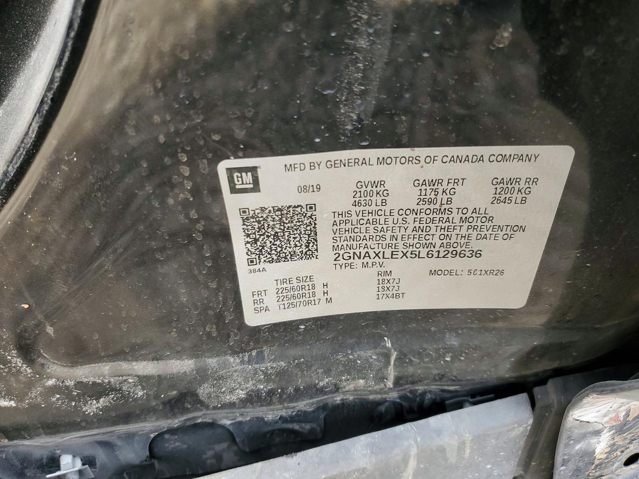 2020 CHEVROLET EQUINOX LT photo 13
