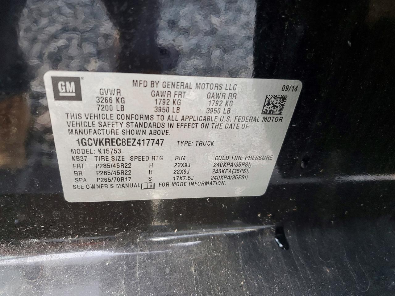 2014 CHEVROLET SILVERADO K1500 LT photo 12