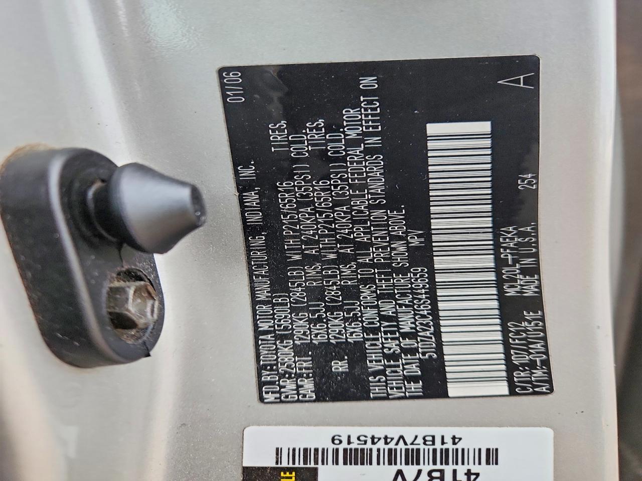 2006 TOYOTA SIENNA CE photo 13