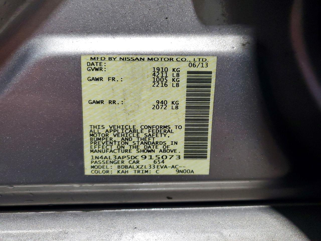 2013 NISSAN ALTIMA 2.5 photo 23