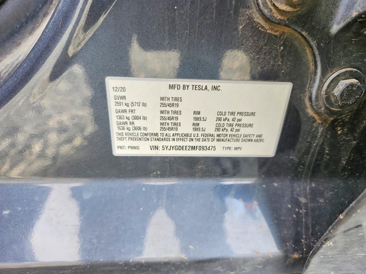 2021 TESLA MODEL Y photo 12
