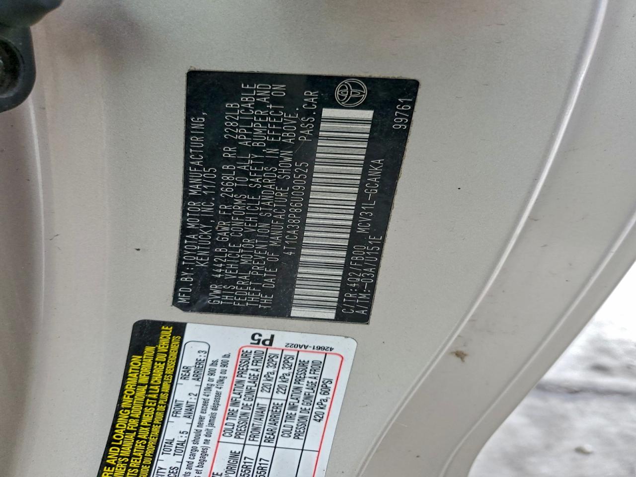 2006 TOYOTA CAMRY SOLARA SE photo 12