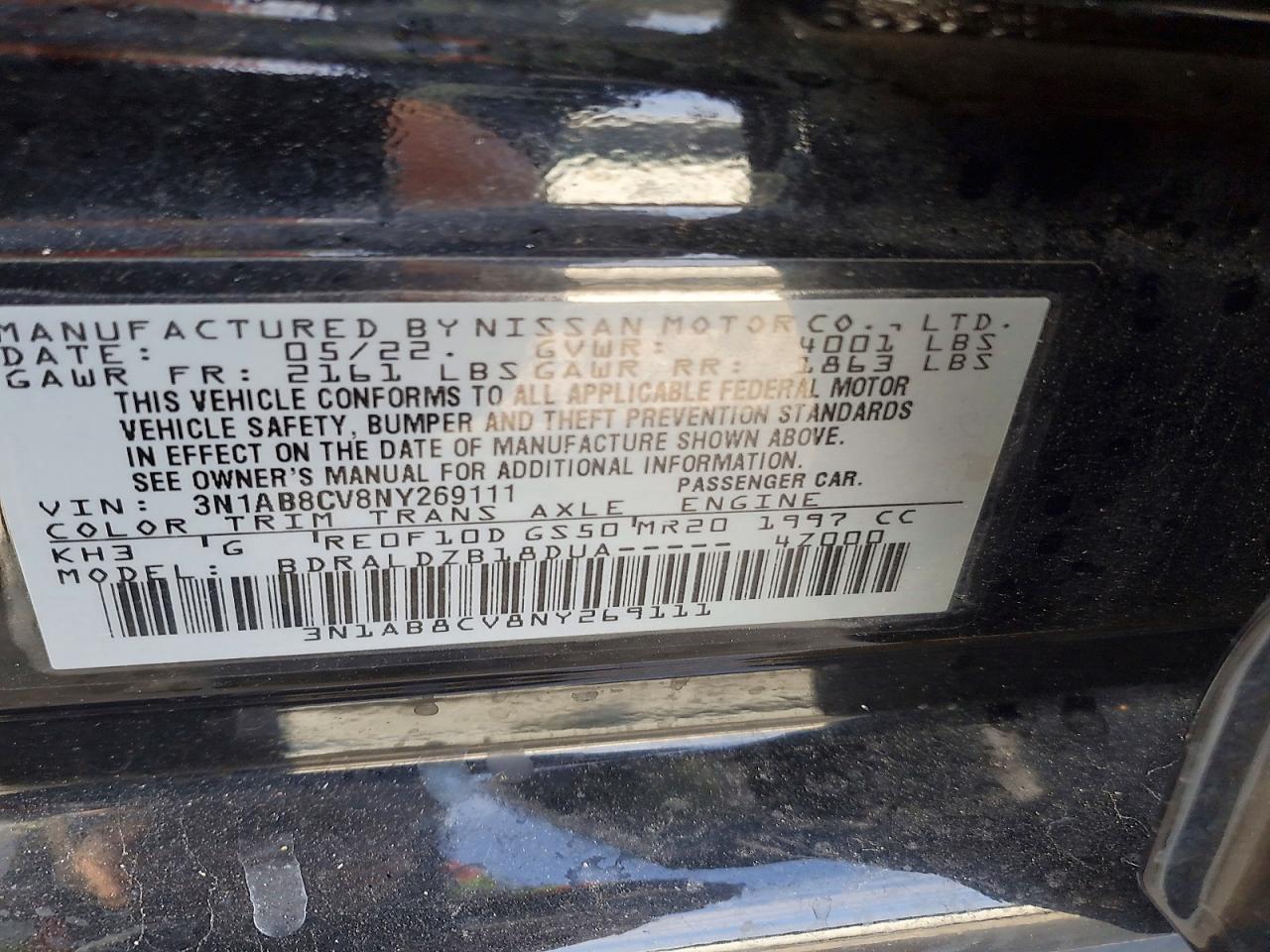 2022 NISSAN SENTRA SV photo 12
